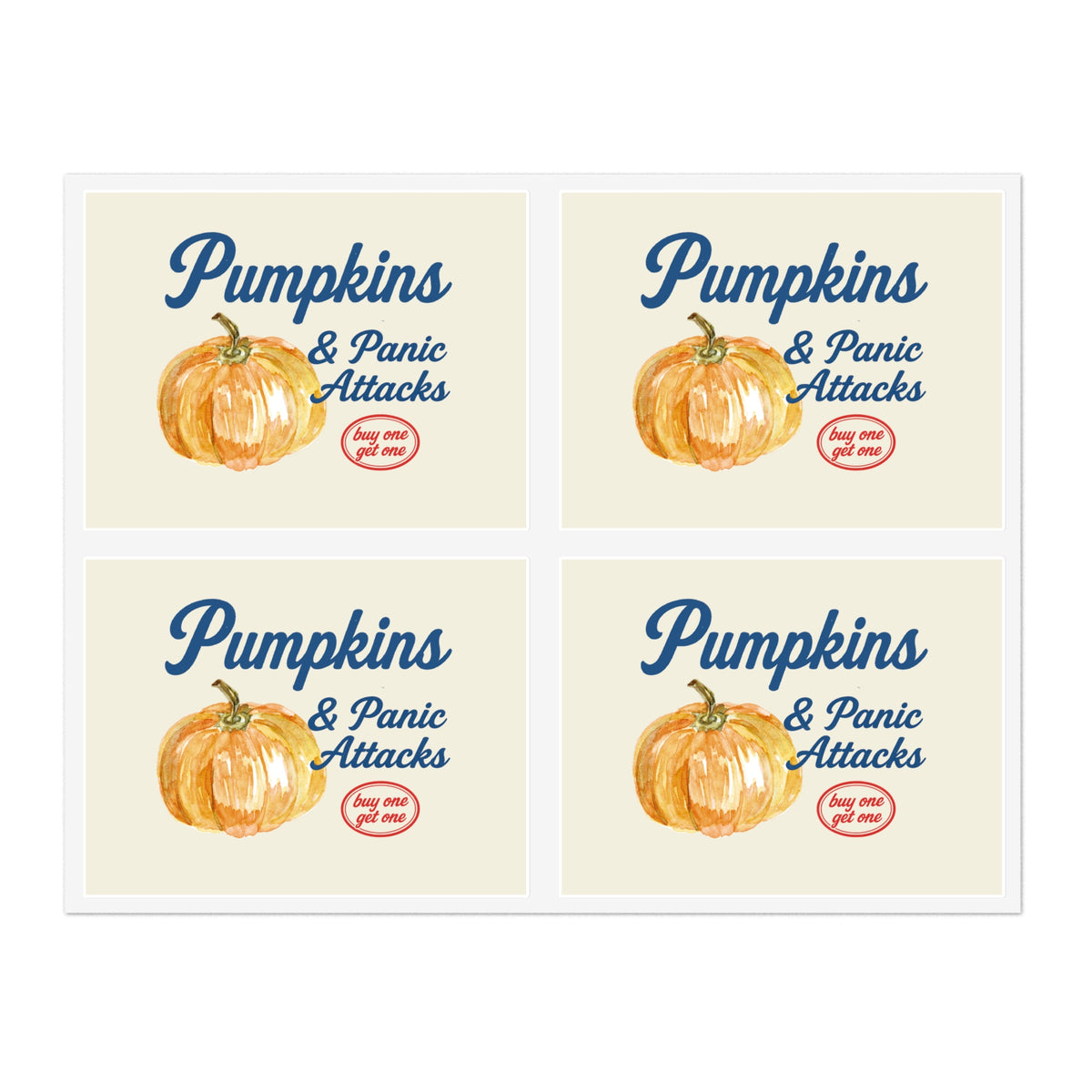 Pumpkins & Panic Attacks Sticker