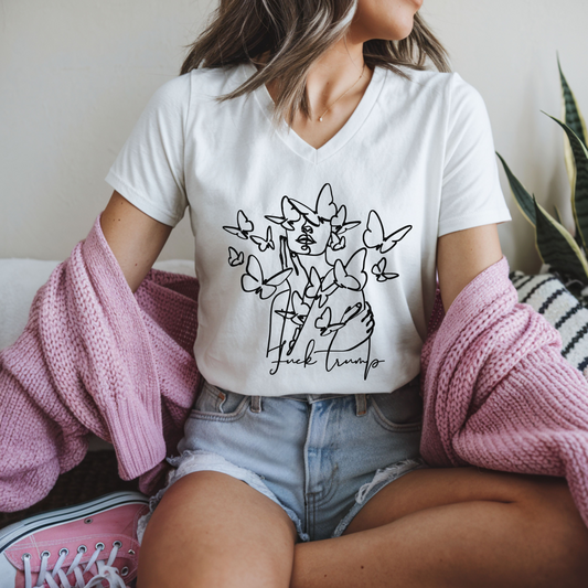 Subtle Statement - Unisex V-Neck T-Shirt | Black & White