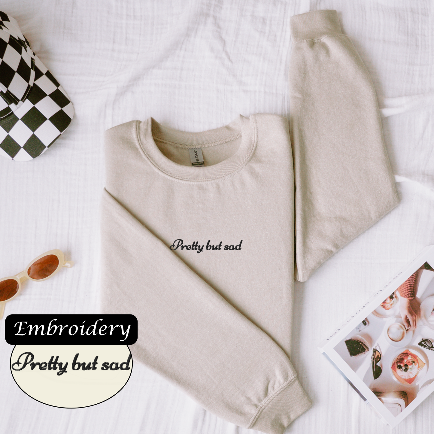 Pretty but Sad Unisex Crewneck Sweatshirt