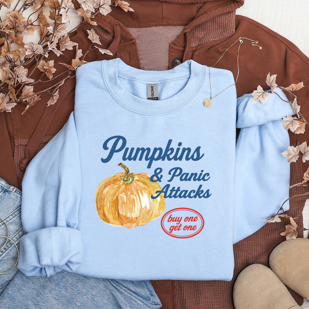 Pumpkins & Panic Attacks Halloween Sweatshirt