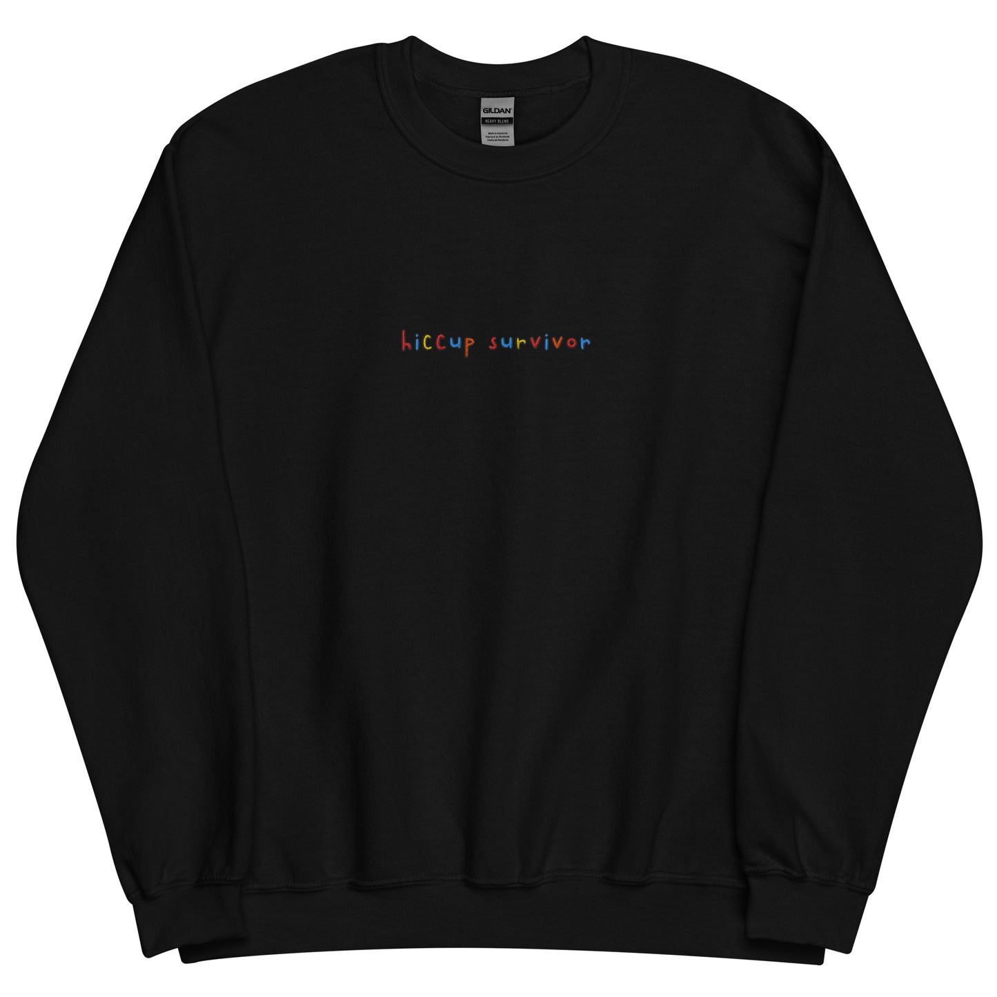 Hiccup Survivor - Embroidered Unisex Crewneck Sweatshirt