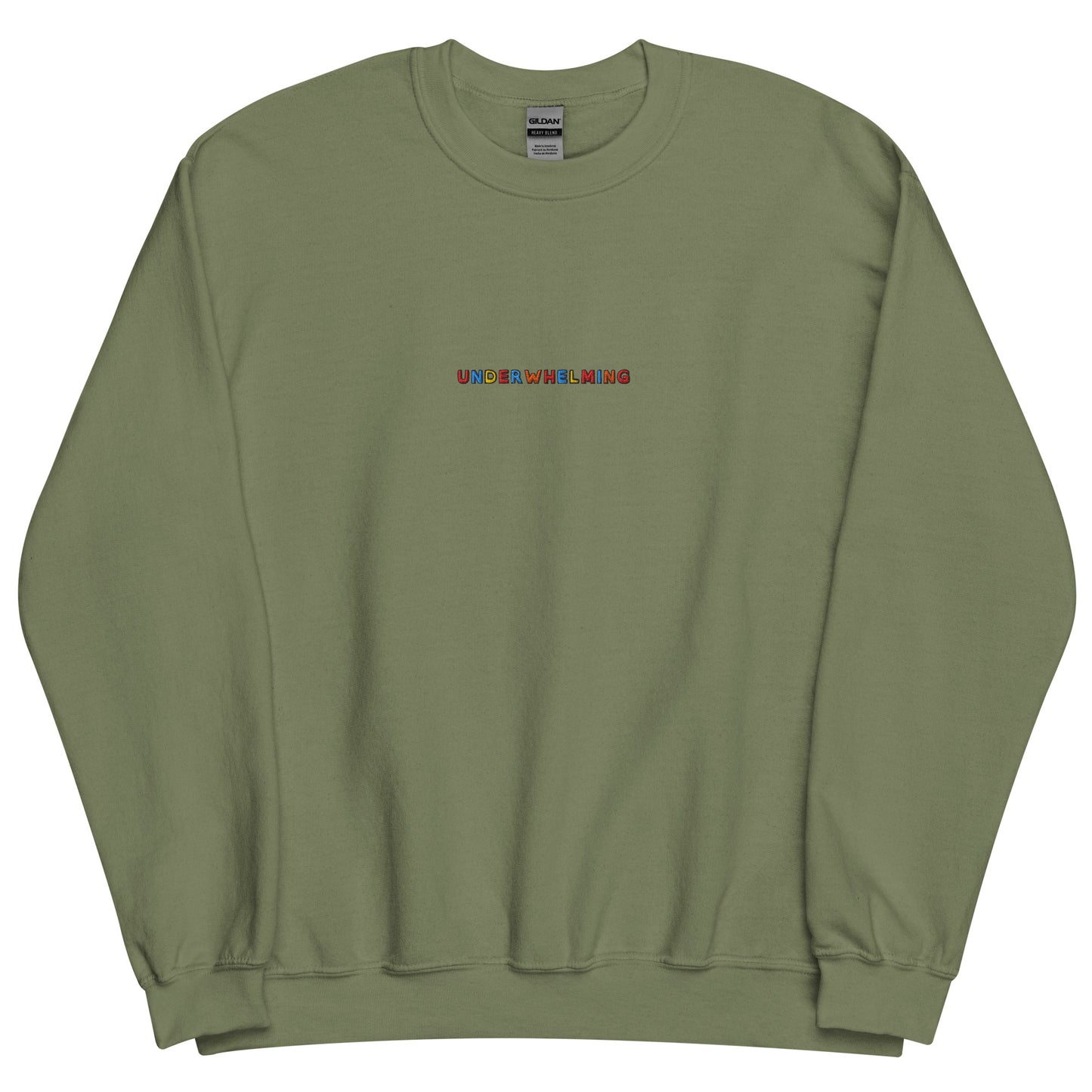 UNDERWHELMING - Embroidered Unisex Crewneck Sweatshirt