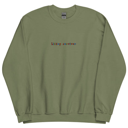 Hiccup Survivor - Embroidered Unisex Crewneck Sweatshirt