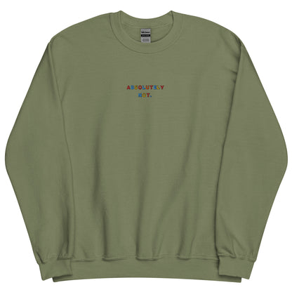 ABSOLUTELY NOT - Embroidered Unisex Crewneck Sweatshirt