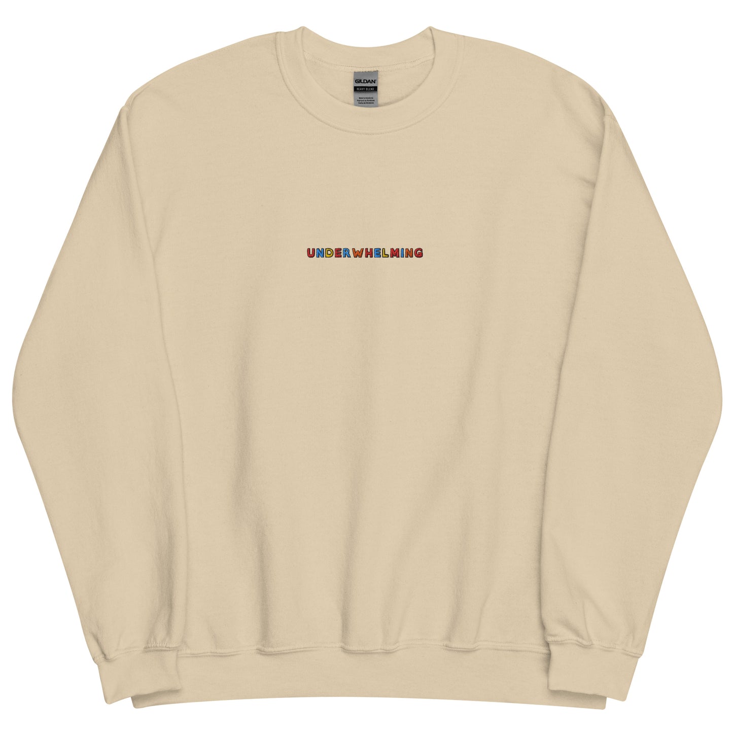 UNDERWHELMING - Embroidered Unisex Crewneck Sweatshirt