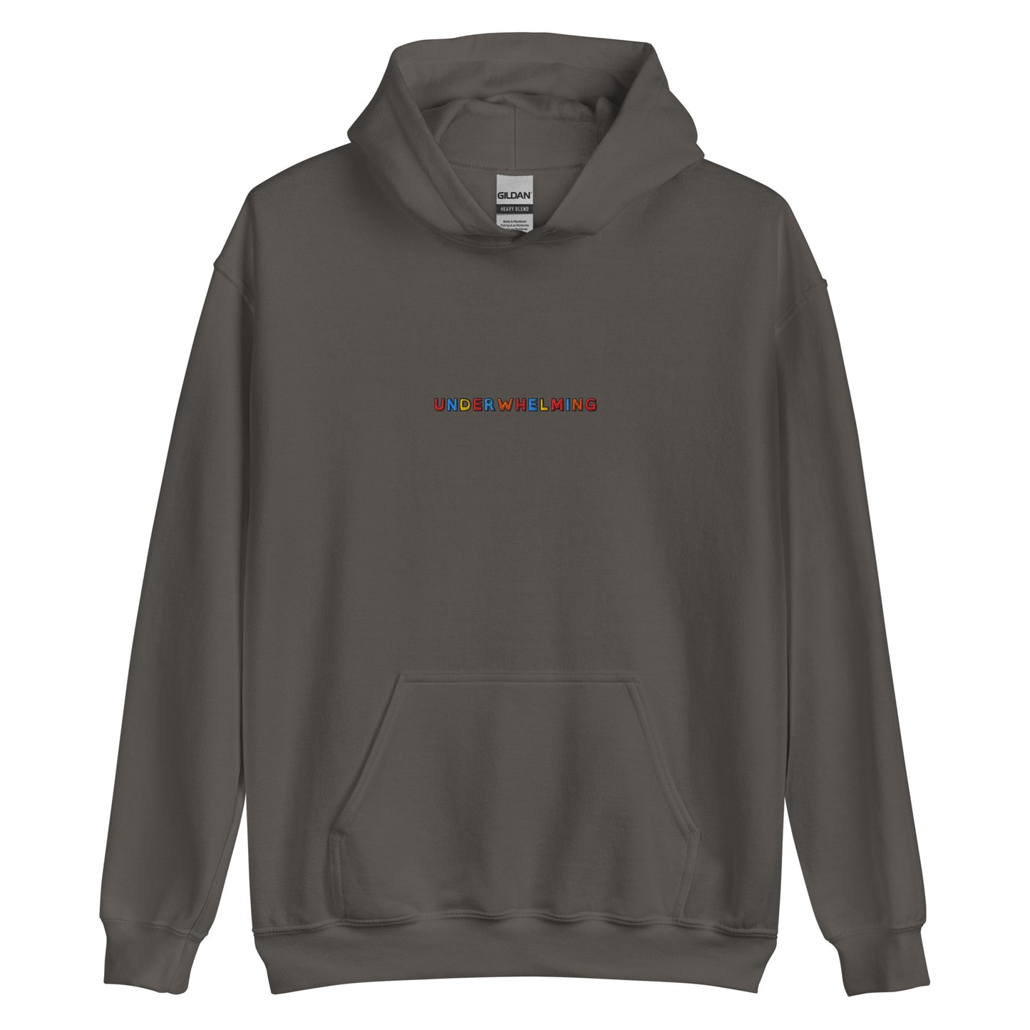 UNDERWHELMING - Embroidered Unisex Pullover Hoodie