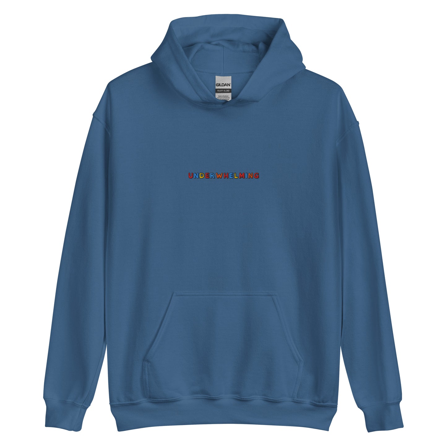 UNDERWHELMING - Embroidered Unisex Pullover Hoodie