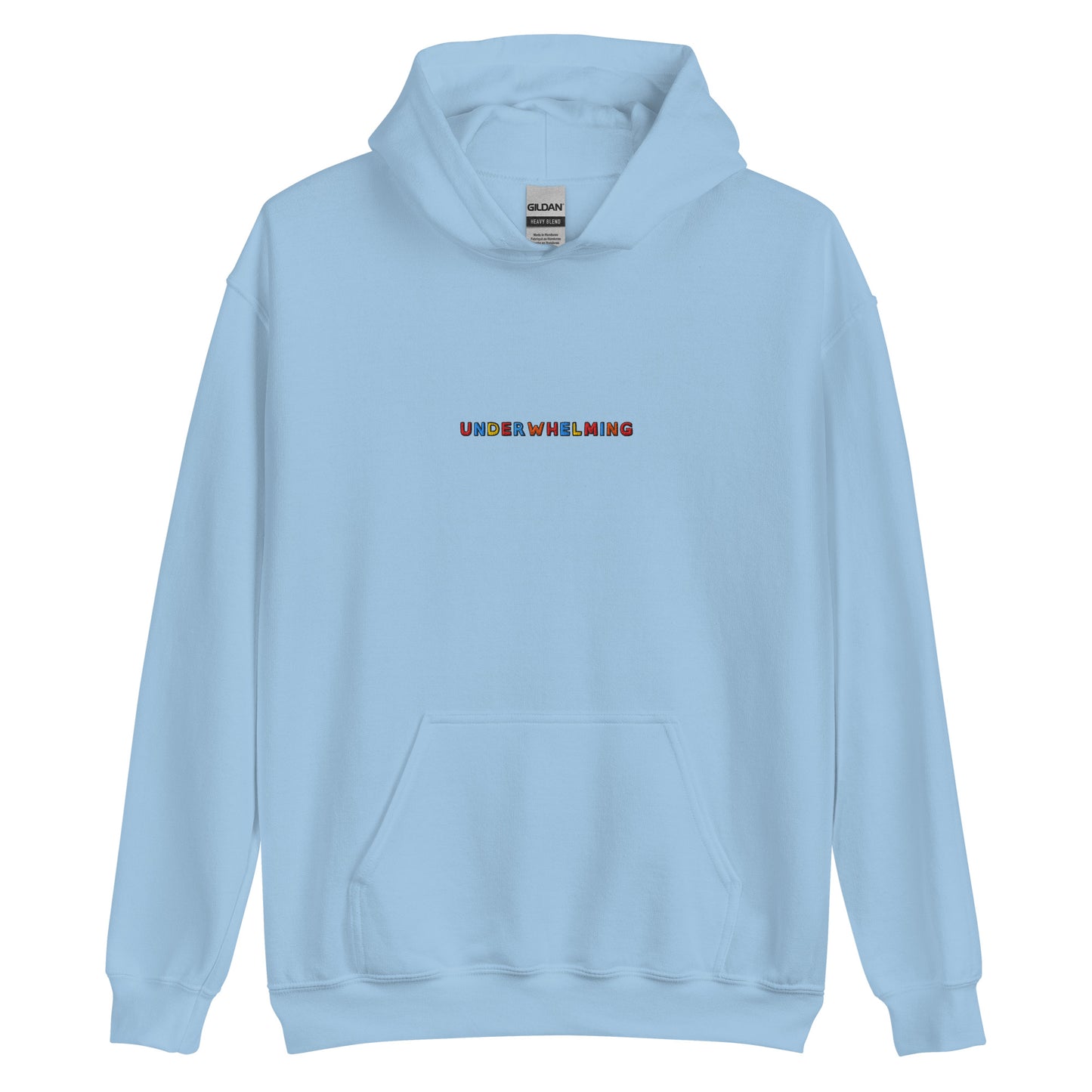 UNDERWHELMING - Embroidered Unisex Pullover Hoodie