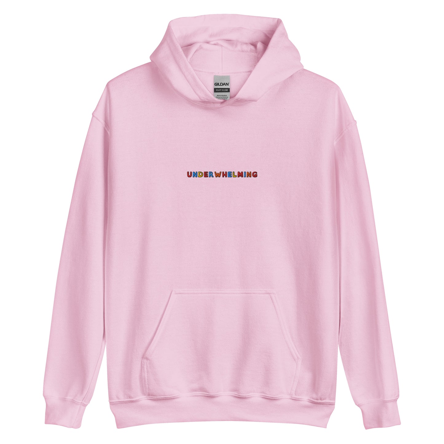 UNDERWHELMING - Embroidered Unisex Pullover Hoodie