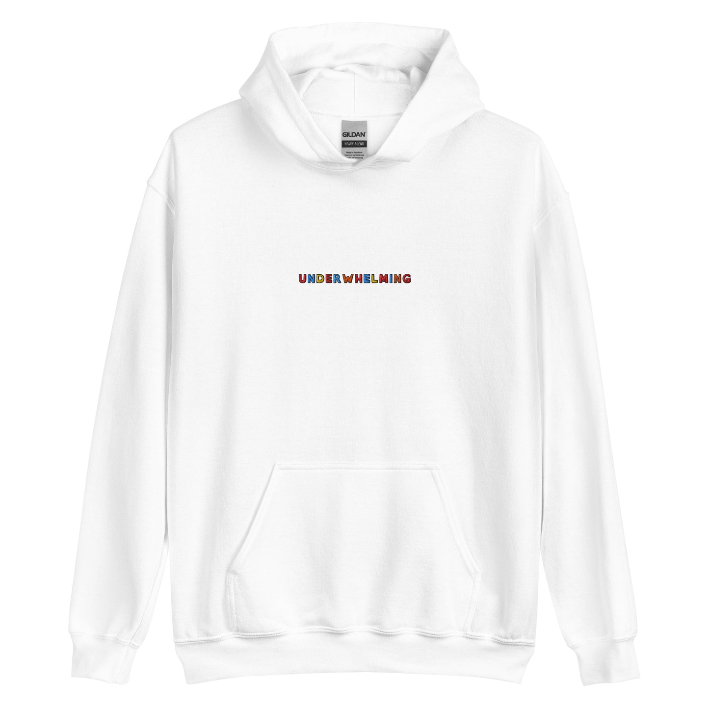 UNDERWHELMING - Embroidered Unisex Pullover Hoodie